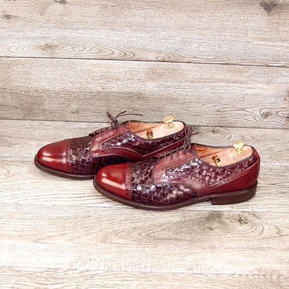 Allen Edmonds CRANDON Woven Blucher 10 B Narrow Chili * add $15 new Cedar Trees main image 11